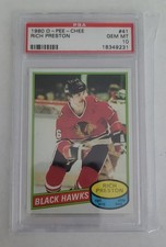 1980-81 O-Pee-Chee OPC #41 Rich Preston Chicago Blackhawks PSA GEM MINT 10