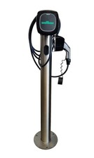 Wallbox Pulsar Plus Stainless Steel EV Charger Mounting Post - rd/plinth -EVCAP 