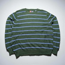 Vintage Chaps Striped Cotton Sweater Preppy College USA Style Size XL