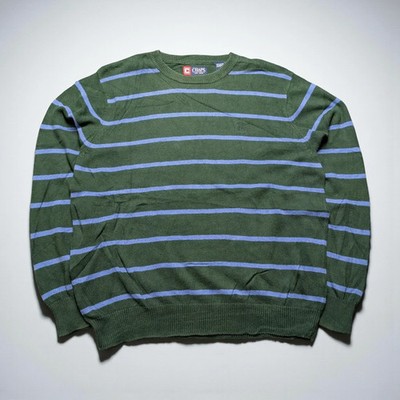 Vintage Chaps gestreifter Baumwollpullover Preppy College USA Style Größe XL