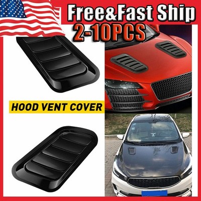 Air Flow Intake Scoop Hood Bonnet Decorative Vent Covers Kit  Universal Car2-10X