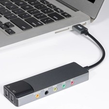 6 in 1 USB External Optical Sound Card Multifunction Audio Converter Adapter