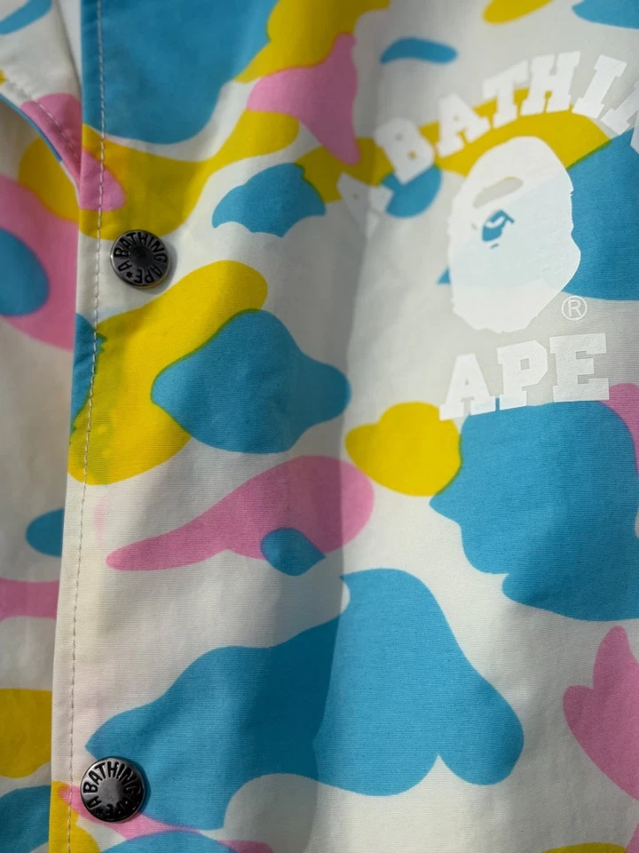 Archive BAPE NIGO era white Jacket rare sz L cotton candy - Image 4 of 4