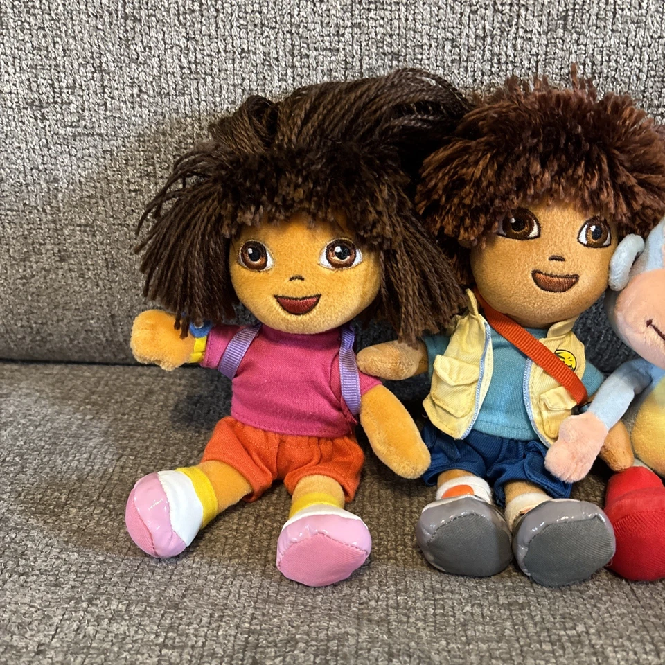 Ty Dora La Exploradora + Mono Botas Bebé y Diego Lote De 3 Sin Etiquetas LEER Foto 2 de 4