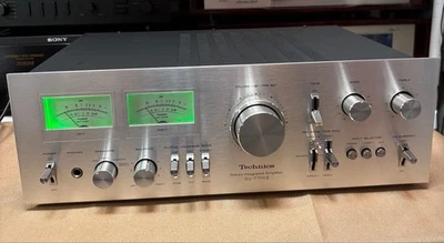 Amplificateur stéréo intégré Technics SU-7700II vert émeraude LED VU - Photo 1/4