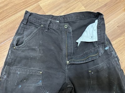 Carhartt B136 DKB Duck Double Front Work Dungaree Pants Mens 38 X