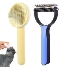 2 St&uuml;ck Hundeb&uuml;rste Unterwolle B&uuml;rste, Katzenb&uuml;rste Langhaar Kurzhaar, Selbstrei