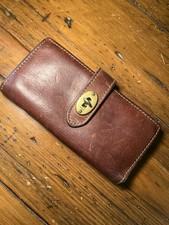 Fossil Vintage Leather Checkbook Wallet