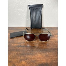 Quay Australia On The Fly Sunglasses Sage Green Square Aviator Burgundy Len 57mm