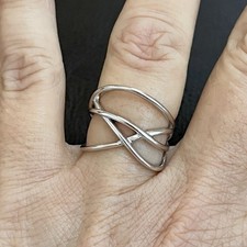 Sterling silver Artisan made ring Size 7