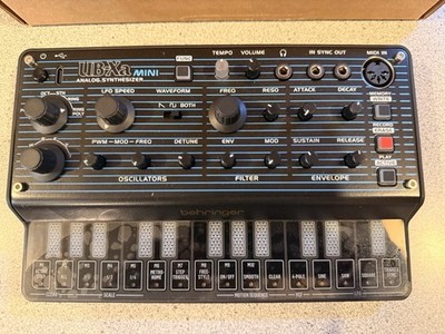 Behringer UB-Xa mini Analog Desktop Synth 16-Key Touch w/ Sequencer MIDI DIN In