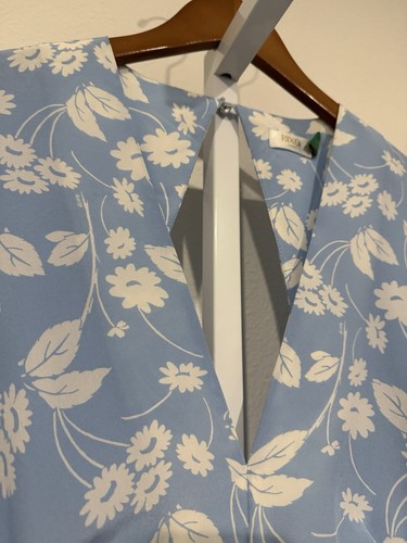 Rixo London | Vestido La Rosa en Estampado Pluma Azul - Talla S $425 - Imagen 5 de 14