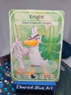 Knight 2/2 White Creature Vigilance - Pokemon Sirfetch'd - Custom MTG Token