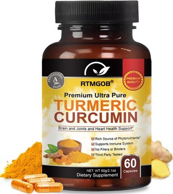 Turmeric Curcumin ForMen's & Women's  2600mg with Ginger & Black Pepper Capsules