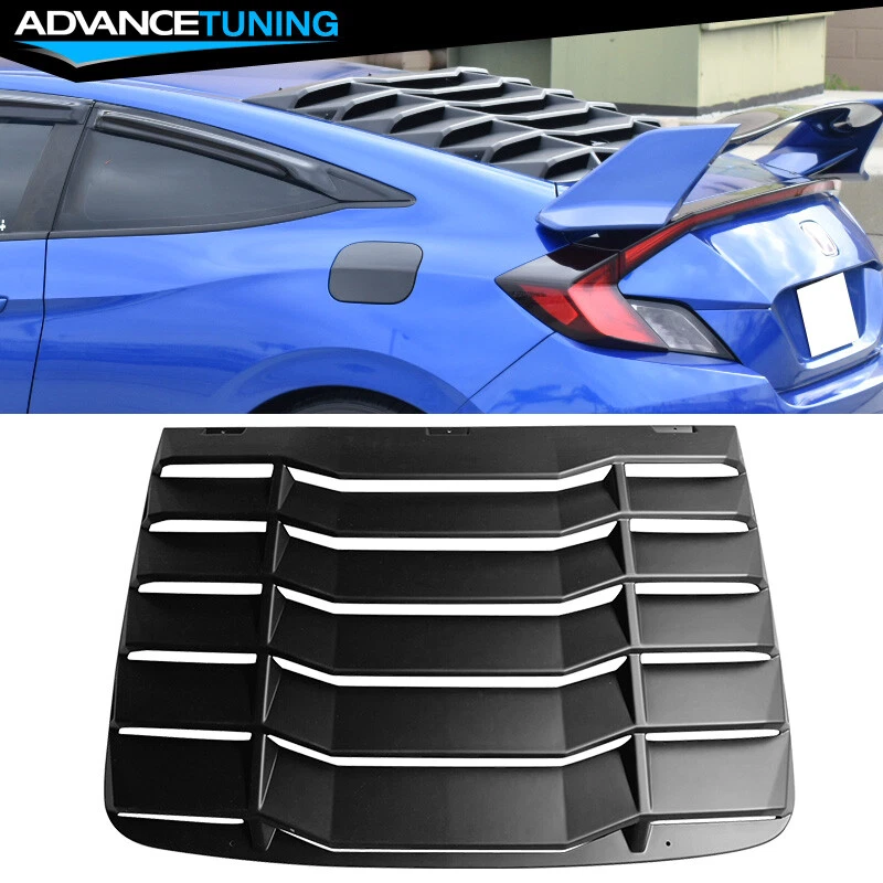 For 16 20 Honda Civic Coupe 2DR 2 Door Rear Window Louver