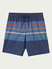 XXL Men  s Hang Ten Blue Striped Quick Dry Stretch Swim Trunk Pockets Shorts NEW