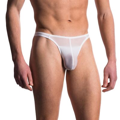 Manstore NOS M101 Push Up Herren String Tanga Unterwäsche Schwarz Weiß