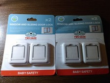 Two Dad's Brand, Window Sliding Door Lock Set Of 4, Child Safety Locks, New.