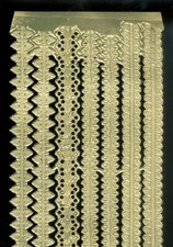 Scrap Die cut German Dresden Gold Paper Assorted Designs Border Victorian Crafts