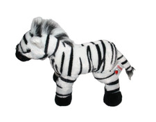 Ganz Webkinz Plush Zebra Black  White Striped Beanie Body Stuffed Toy NO CODE