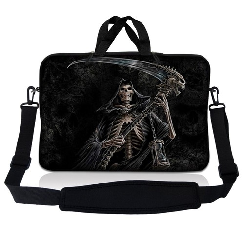 Funda para bolsa de 11,6 pulgadas para computadora portátil con correa para el hombro Chromebook Macbook calavera oscura - Imagen 1 de 2