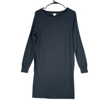 J Crew Women’s S Small Black Sweater Dress Merino Wool Acrylic Sheath Minimalist