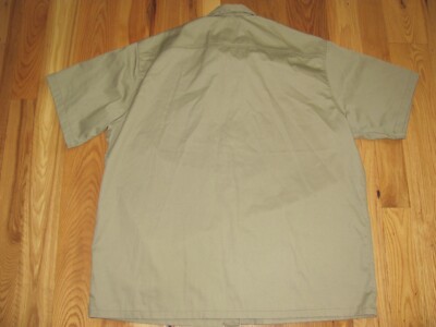 Carhartt 8223 Khaki Button Down Short Sleeve Work Shirt Men's 3XL