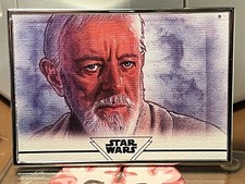 Star Wars Topps Stellar /100 Sketch Obi-Wan Kenobi By Dan Bergren