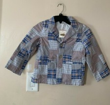 Janie And Jack Dashing Spring Boys PLAID BLAZER JACKET 4T NWT