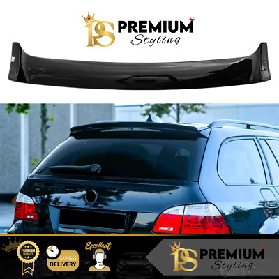 BMW 5 Series Estate E61 Wagon Gloss Black Rear Roof Spoiler Lip Wing Kit 2003-10