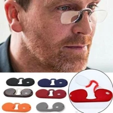 Frameless Nose Clip Optics Ultra Thin Reading Presbyopic Glasses Mini Portable