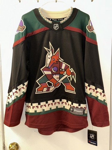 Maillot De Hockey Arizona Coyotes Fanatics Breakaway - Taille 3XL - Modèle Kachina Noir Et Blanc - Neuf