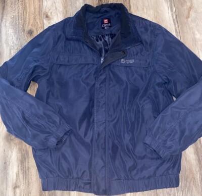 Vintage Chaps Ralph Lauren Windbreaker Jacket Mens Medium Blue Casual Bomber 90s