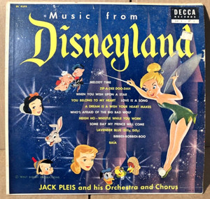 UNIQUE - 1955 LP Release of "Music from Disneyland" by Decca #DL8105