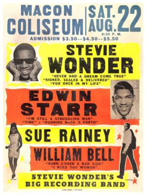 Stevie Wonder - POSTER - Live MOTOWN 70' Concert - James Jamerson