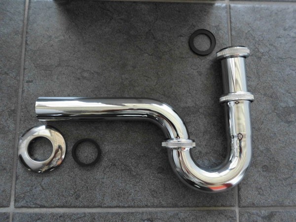 "RöHrensiphon Edelstahl 1 1/4\"X32Mm V2A Chrom Sifon Ablauf FüR Waschbecken."-image