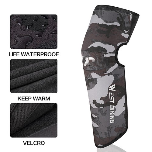WEST BIKING Winter Leg Warmers Windproof Motorcycle Cycling Knee Pad Protector - Picture 5 of 31