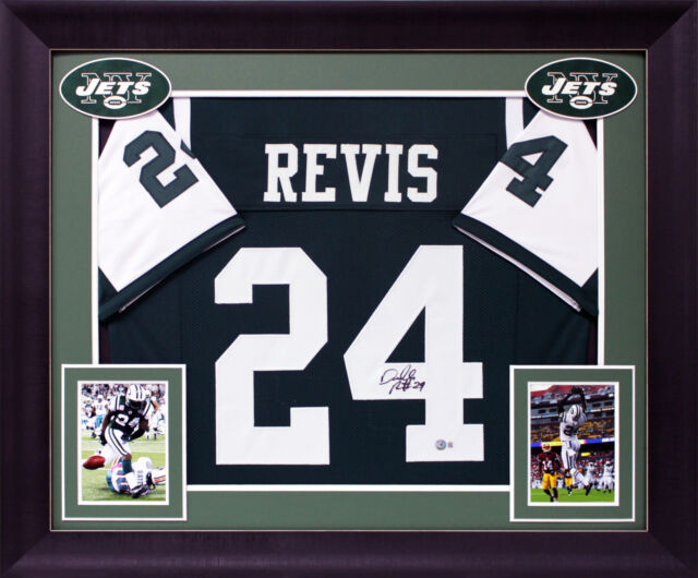 Darelle Revis Authentic Signed Green Pro Style Framed Jersey BAS Witnessed