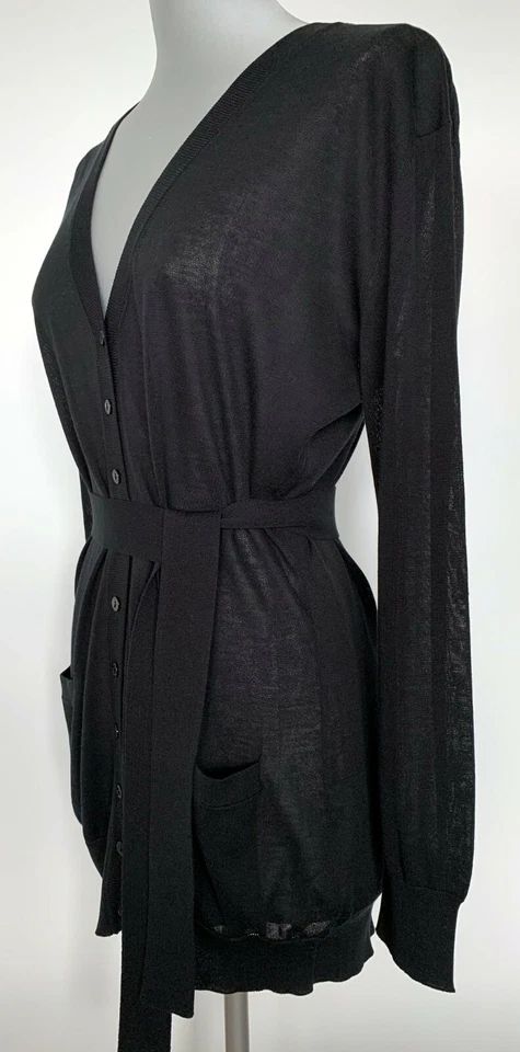 NEW, DOLCE & GABBANA BLACK V-NECK BACK CARDIGAN, 42, $1450 — 第 2/4 张图片