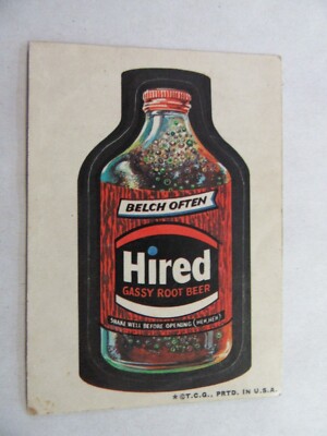 Topps Wacky Card: HIRED ROOT BEER 1973 Series 3, Tan Back