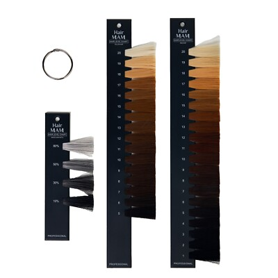 #ad Hair Level Scale Chart Set Checking Hair Brightness For Hair Salon Hairdresser $35.55
