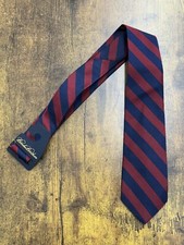 Brooks Brothers British Striped Red  Blue Boy's Tie 100 Silk Boy's Necktie 43"