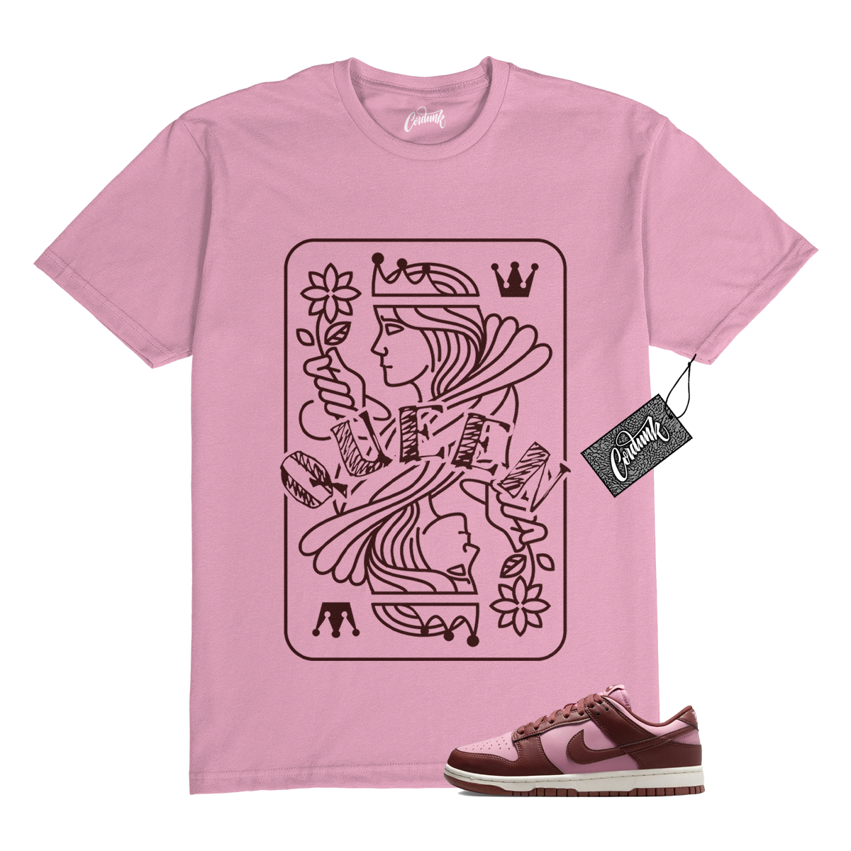 T shirt Dunk Dark Pony Elemental rosa bassa Next Nature abbinata QUEEN