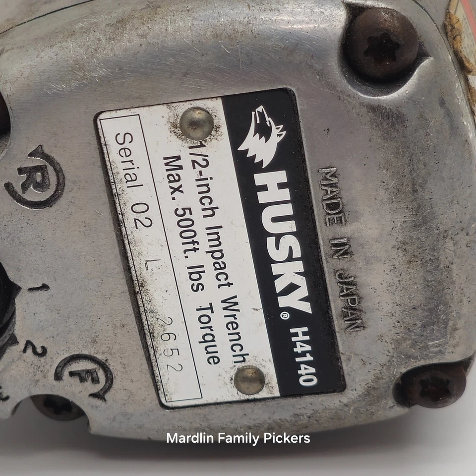 Husky H4140 1/2" Impact Wrench 500 ft lbs Torque MIJ Pneumatic Air Tool GU - Image 4 of 4