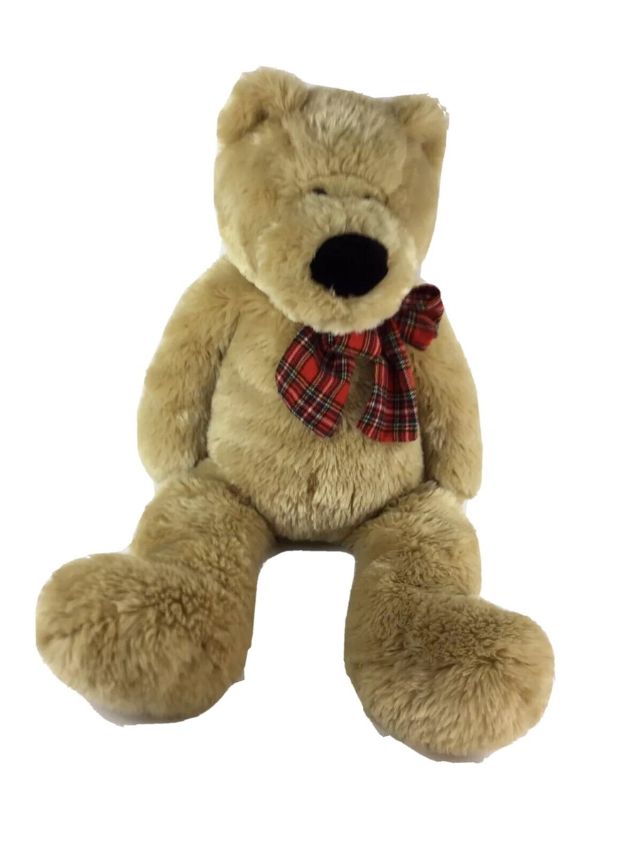 Teddy☆Bear　0507 Vintage Tb trading Beige Teddy Bear Velvet Top Hat Lace Coat