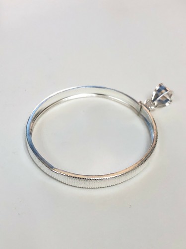 Coin Bezels 38mm Silver Dollars Morgan, Peace, Ike, Coin Edge Sterling Silver - Picture 2 of 3