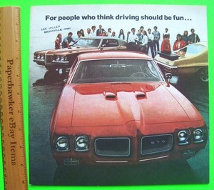 1970 PONTIAC PERFORMANCE MUSCLE CAR HUGE 32-pg BROCHURE - GTO Grd-Prix THE JUDGE