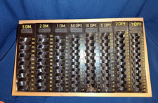 Pannello Per Contare Monete DM Anni 50 60, Scatola Di Legno