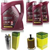 MANN-FILTER Inspektionspaket 8L Mannol Combi Ll 5W-30 FüR Vw Multivan V 2.5 Tdi