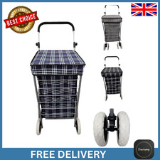 Shopping Trolley 4 Wheel Folding Cart Travel Premium 60L